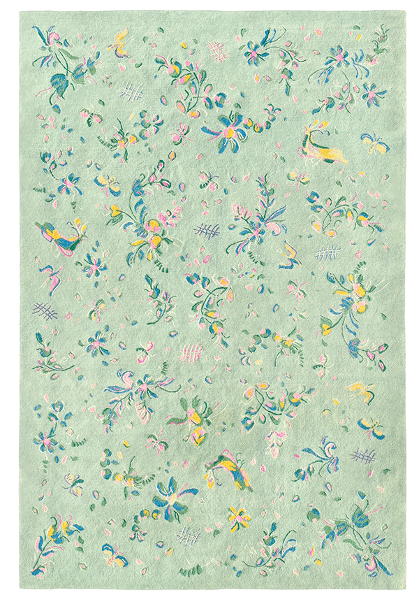 Tapis d'herbe couleur prairie de printemps 120 x 60 - francis miniatures